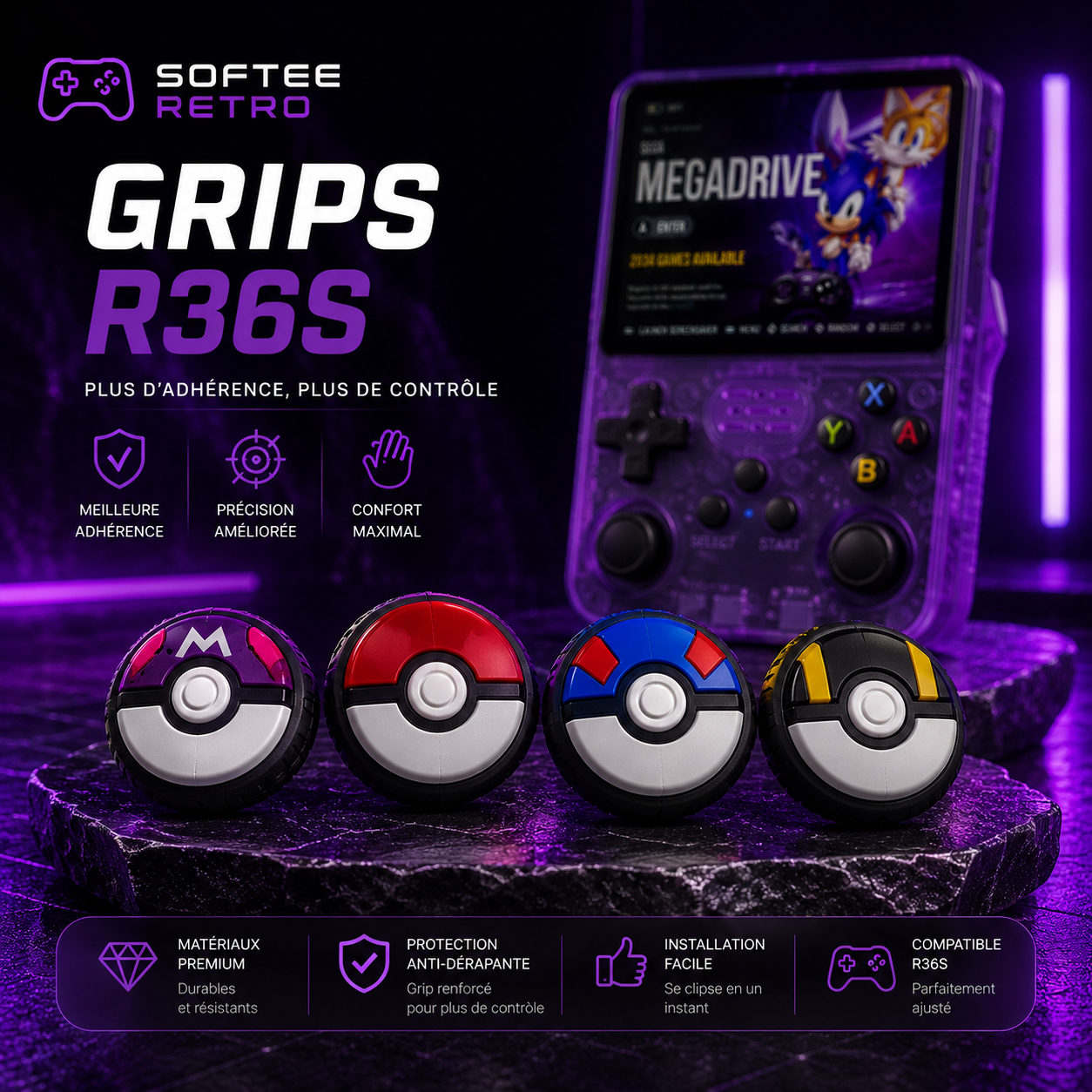 Grips Antidérapants pour Joysticks